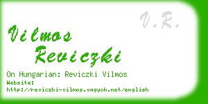 vilmos reviczki business card